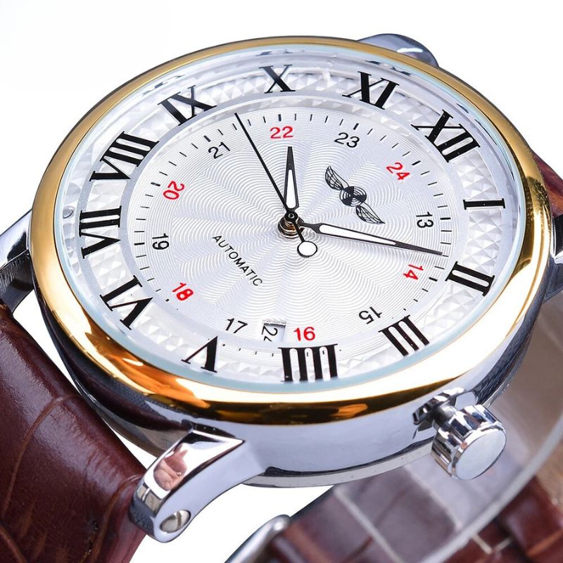Fashion Luxury Leather Full Automatic Watch