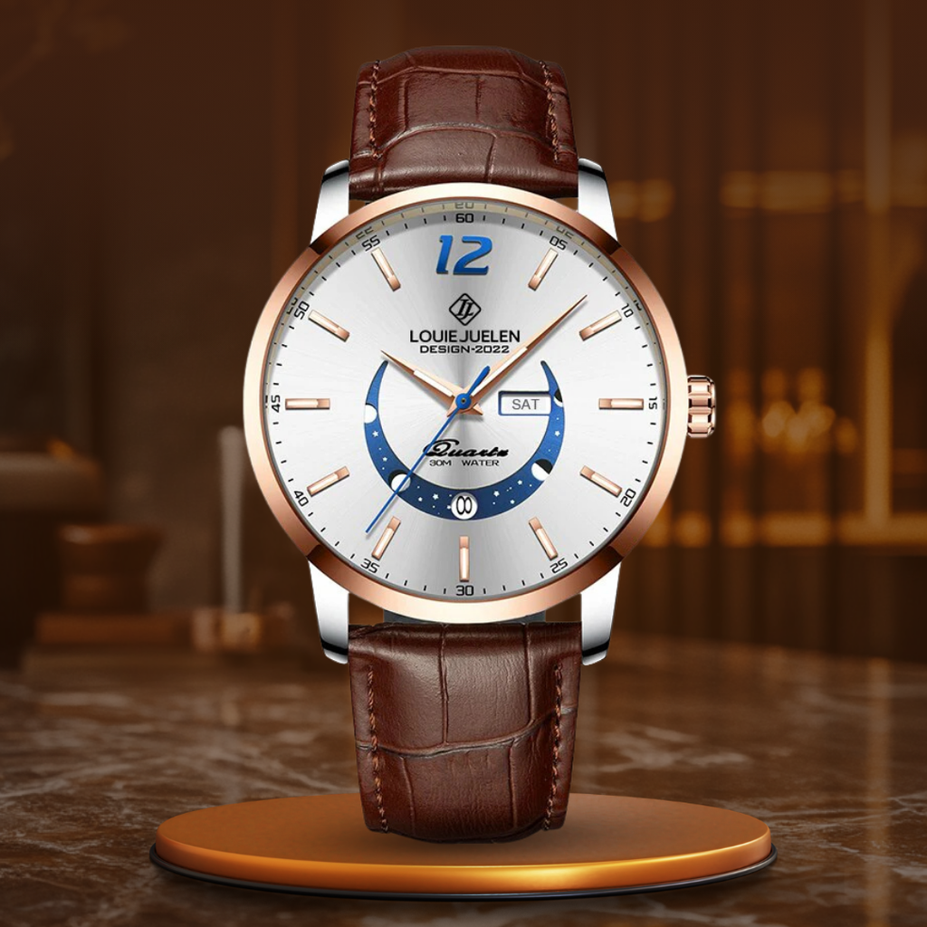 Elegant Luminous Moonphase Watch