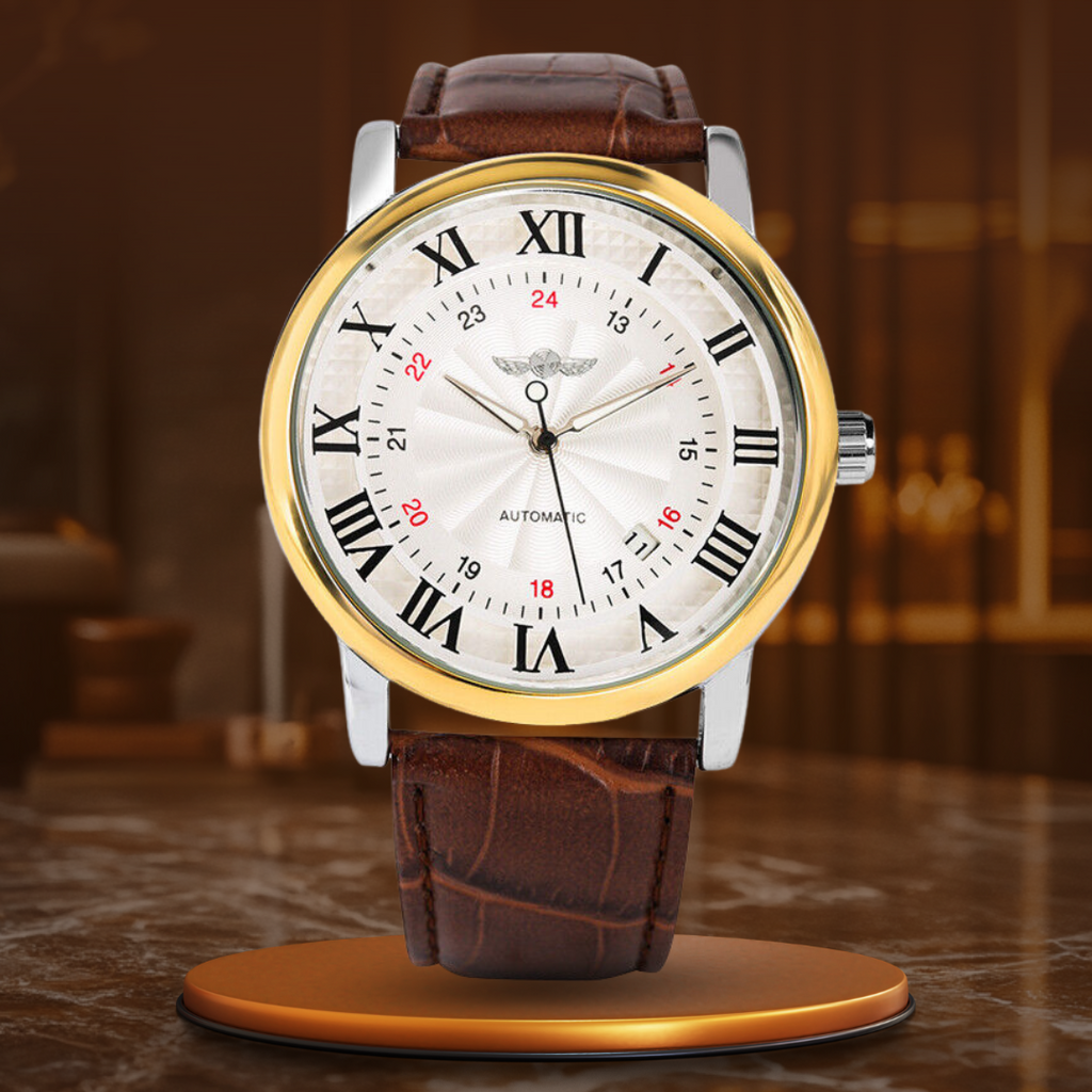 Fashion Luxury Leather Full Automatic Watch