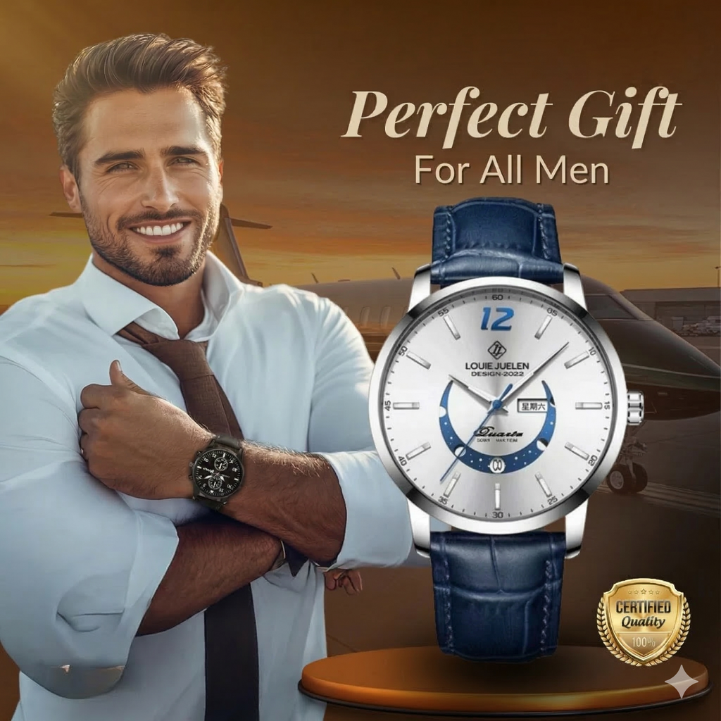 Elegant Luminous Moonphase Watch