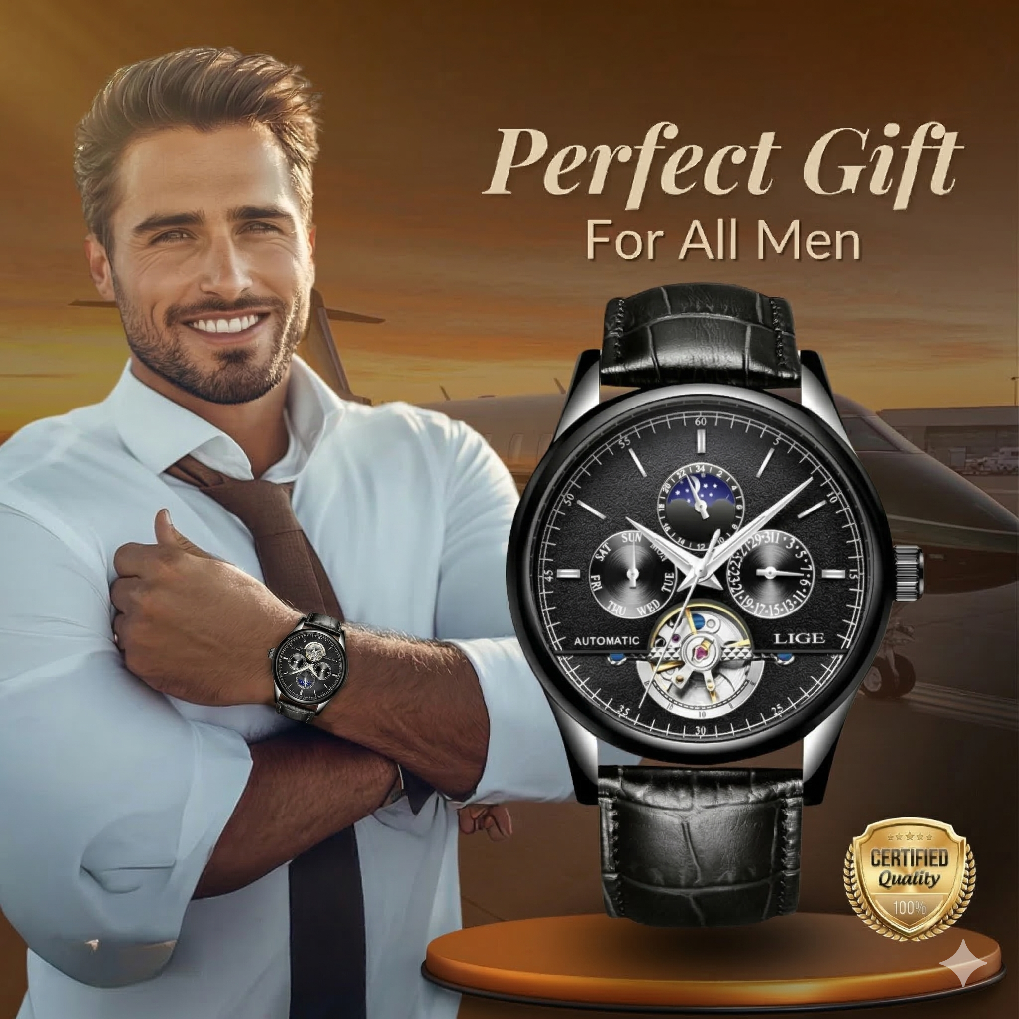 Automatic Mechanical Tourbillon Watch