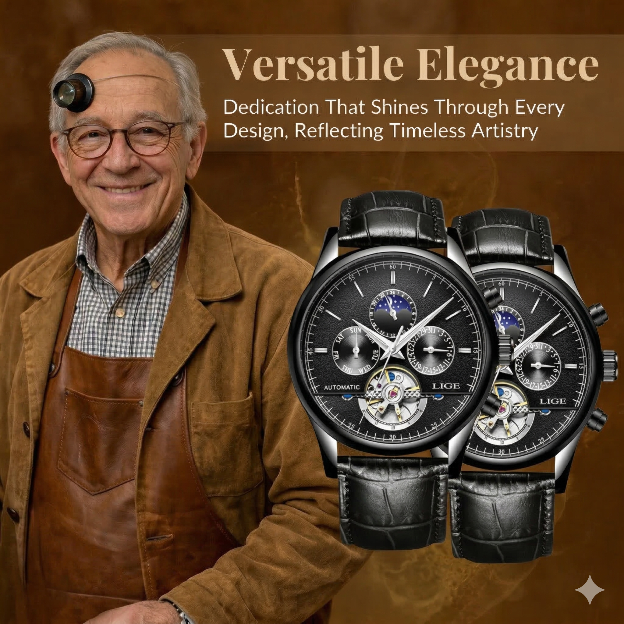 Automatic Mechanical Tourbillon Watch