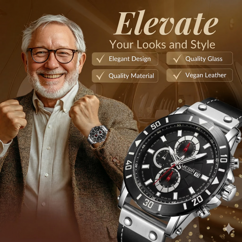 Leather Strap Quartz Watch