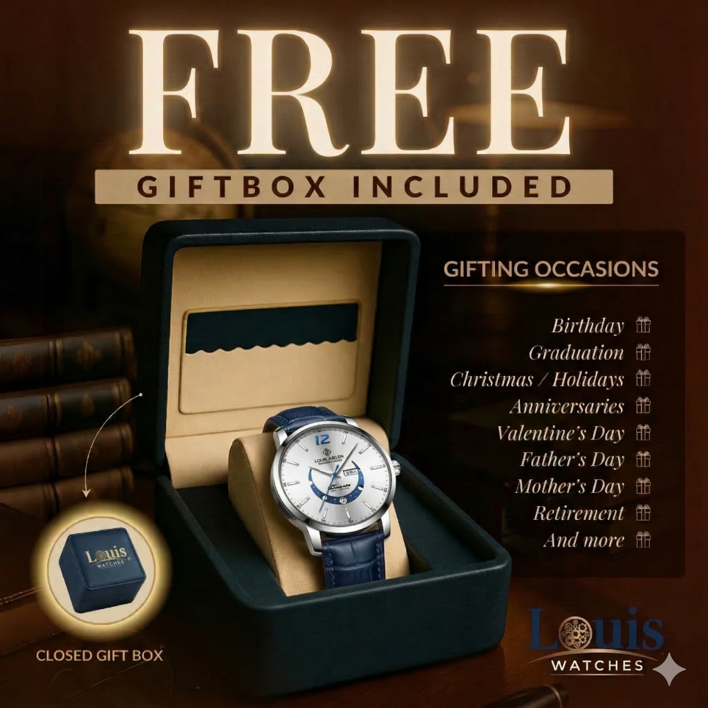 Elegant Luminous Moonphase Watch