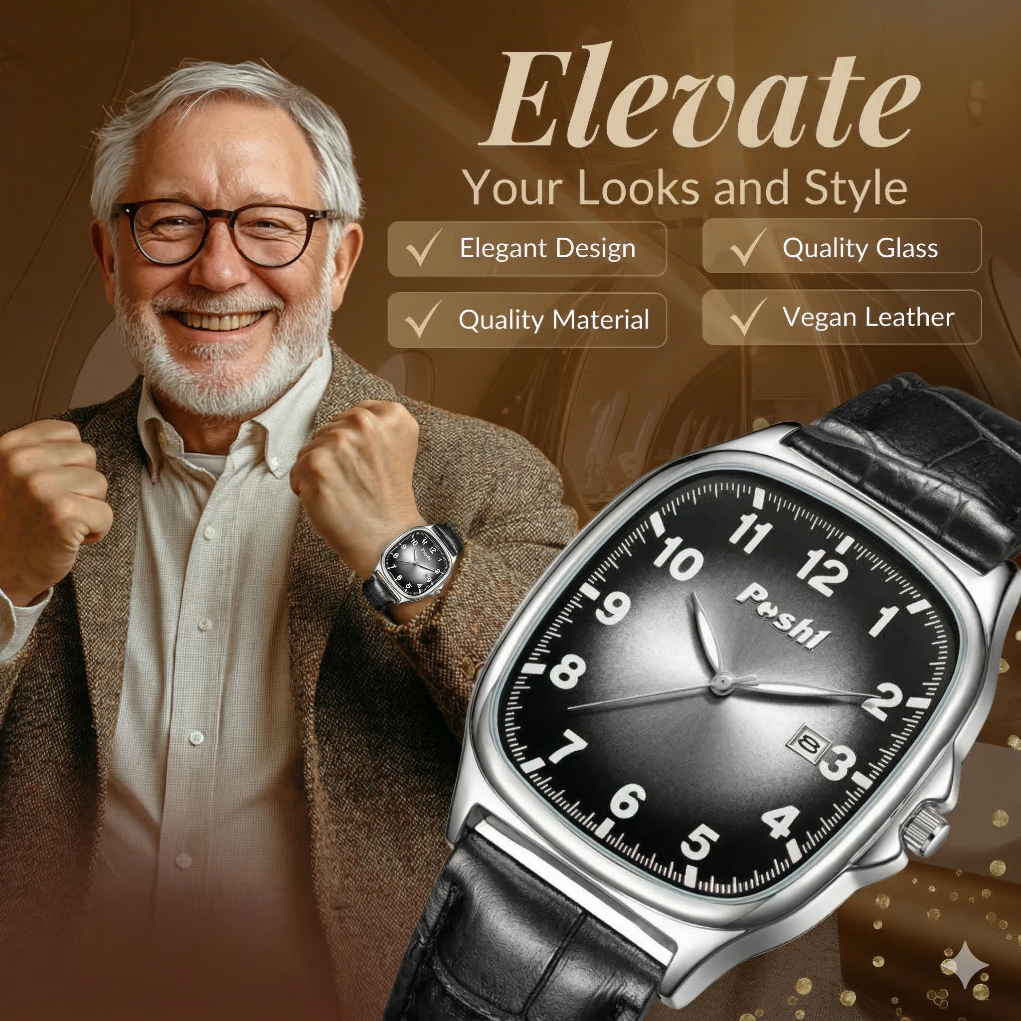 Fashion Leather Band Quartz Watch