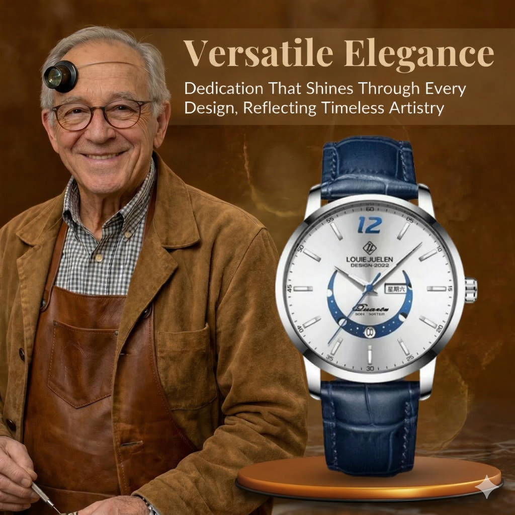 Elegant Luminous Moonphase Watch