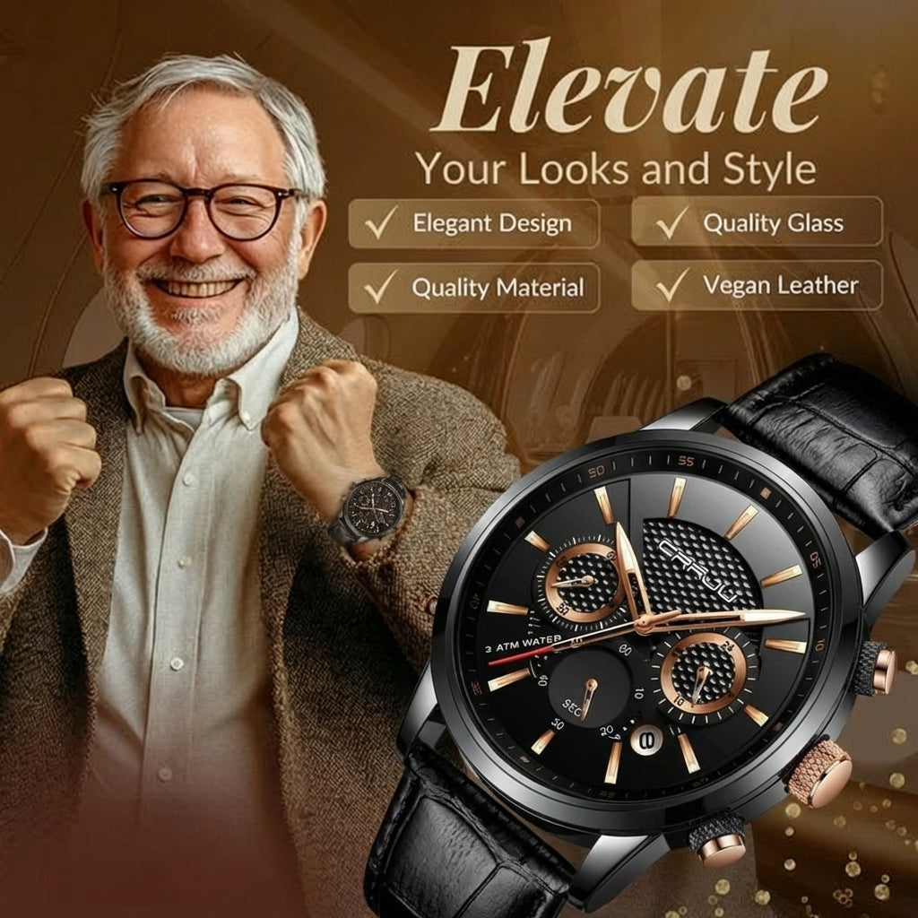 Fashionable Military Leather Watch