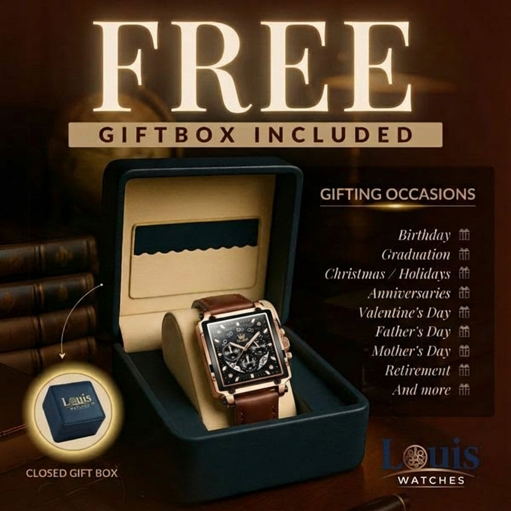 Fashion Square Dial Chronograph Watch