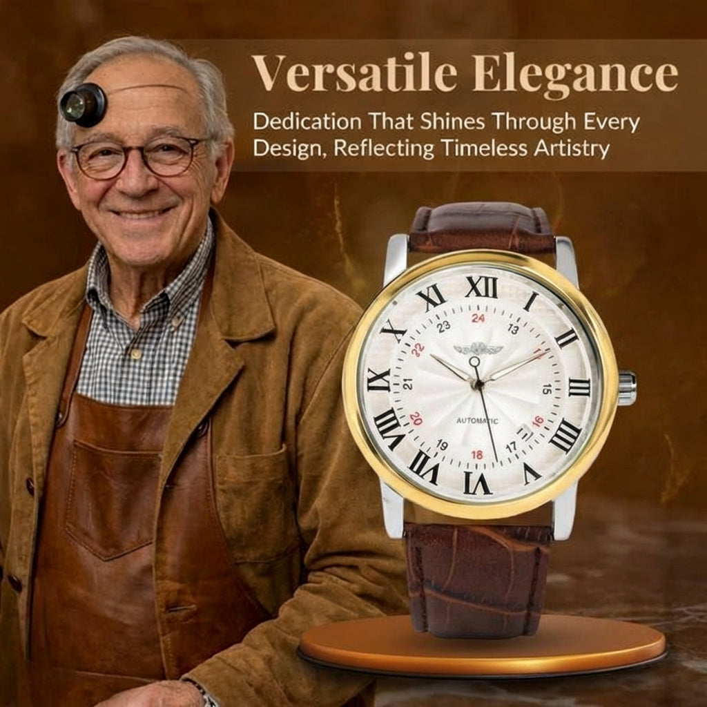 Fashion Luxury Leather Full Automatic Watch